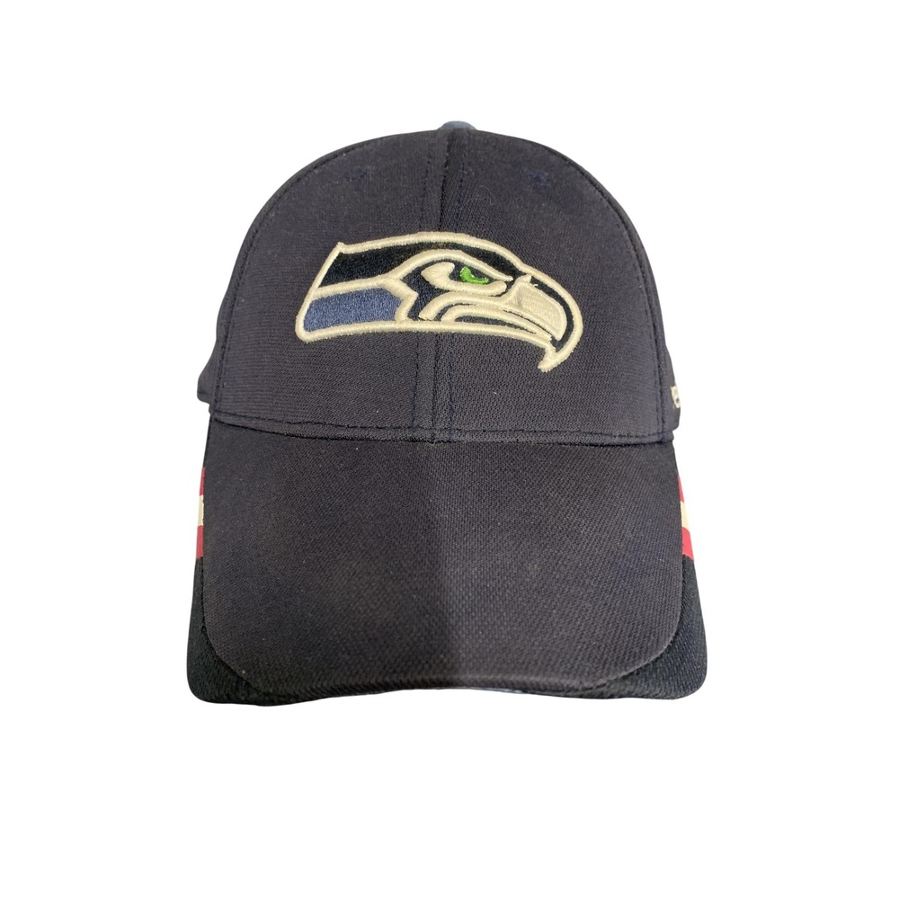 Seattle Seahawks Hat Cap Strap Back‎ Mens Navy NFL Football Crucial Catch Reebok